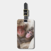 Étiquette À Bagage Animaux de bébés cutest | Singe des neiges (Devant Vertical)