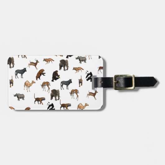 Étiquette À Bagage Animaux sauvages (Devant horizontal)