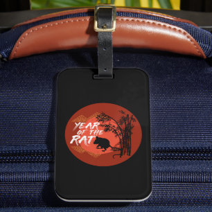 Étiquette À Bagage Année chinoise du Rat - Bambou Art