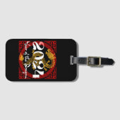 Étiquette À Bagage Année du Dragon 2024 Zodiac chinois (Devant Horizontal)