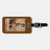 Étiquette À Bagage Annie Oakley Sepia (Devant horizontal)