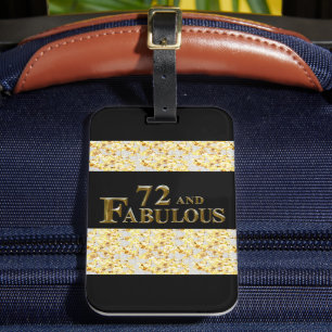 Étiquette À Bagage Anniversaire 72 ans