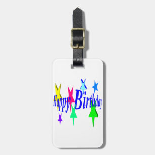 Étiquette À Bagage Anniversaire coloré