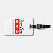 Étiquette À Bagage Anniversaire Présenté Pour Lui Cadeau Personnalisé (Devant horizontal)