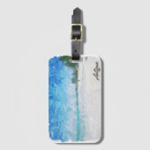 Étiquette À Bagage Antigua Caribbean Island tropical Panorama (Devant Vertical)