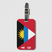 Étiquette À Bagage Antigua et Barbuda Flag (Devant Vertical)