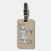 Étiquette À Bagage Antique Cow Skeleton Bones (Devant Vertical)