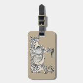 Étiquette À Bagage Antique Cow Skeleton Bones Fun (Devant Vertical)