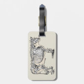 Étiquette À Bagage Antique Cow Skeleton Bones Fun (Dos Vertical)