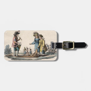 Étiquette À Bagage Antique Marionnette Enfants Spectacle Danse