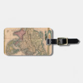 Étiquette À Bagage Antique vieille carte inspirée (11) (Devant horizontal)