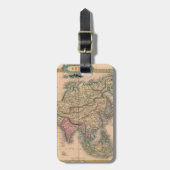 Étiquette À Bagage Antique vieille carte inspirée (11) (Devant Vertical)