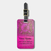 ÉTIQUETTE À BAGAGE APACHES ET GERONIMO CONDUISANT UNE VOITURE À MOTEU (Devant Vertical)