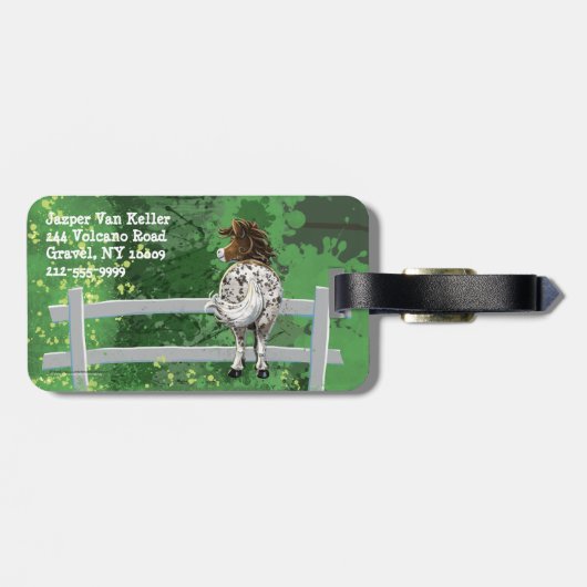 Étiquette À Bagage Appaloosa Pony (Dos horizontal)