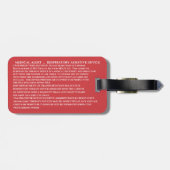 Étiquette À Bagage Appareil respiratoire Médicale CPAP Machine Carry- (Dos horizontal)