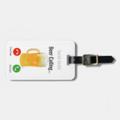 Étiquette À Bagage Appel de bière..Personnalisé (Devant horizontal)