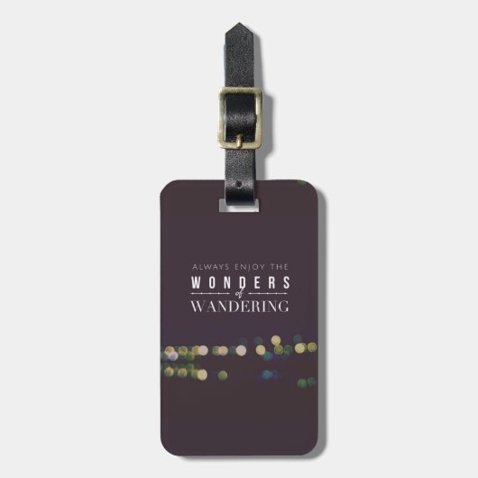 Étiquette À Bagage Appréciez toujours les merveilles d'errer/de (Devant Vertical)