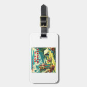 Étiquette À Bagage Apprenons à piquer dans le camping des bois (Devant Vertical)