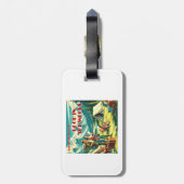 Étiquette À Bagage Apprenons à piquer dans le camping des bois (Dos Vertical)