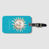 Étiquette À Bagage Aqua Blue dream soleil sicilien (Devant Horizontal)