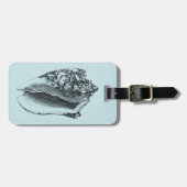 Étiquette À Bagage Aqua Conch Shell (Devant horizontal)