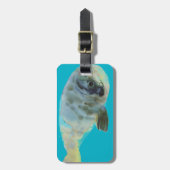 Étiquette À Bagage Aqua Green (Devant Vertical)