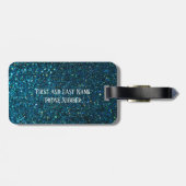 Étiquette À Bagage Aqua Peacock (Dos horizontal)