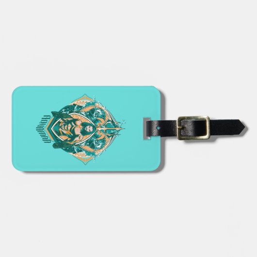 Étiquette À Bagage Aquaman | Graphique Aquaman & Trenchers (Devant horizontal)