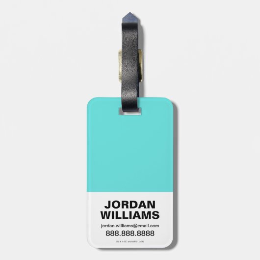 Étiquette À Bagage Aquaman | Graphique Aquaman & Trenchers (Dos Vertical)