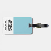 Étiquette À Bagage Aquaman | Graphique Logo "Let The Current Guide Yo (Dos horizontal)