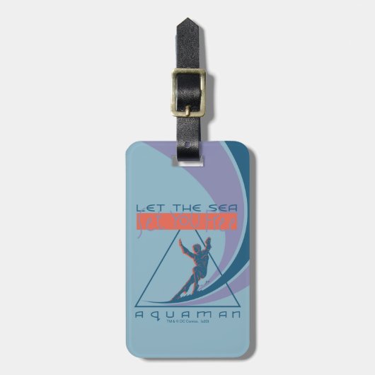 Étiquette À Bagage Aquaman | Laissez La Mer Vous Libérer (Devant Vertical)