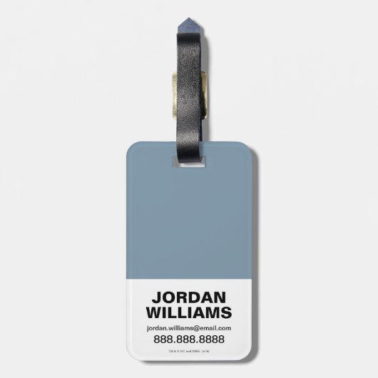 Étiquette À Bagage Aquaman | Orme Roi d'Atlantis Graphic (Dos Vertical)