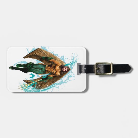 Étiquette À Bagage Aquaman | Prince Orin Avec Logo Aquaman (Devant horizontal)