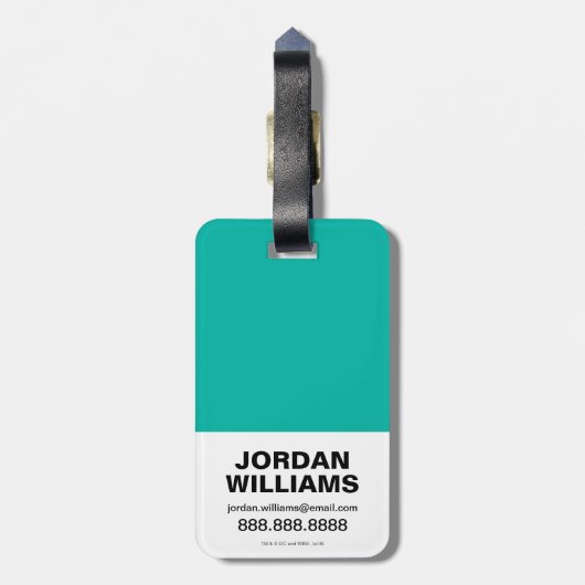 Étiquette À Bagage Aquaman | Prince Orin Avec Logo Aquaman (Dos Vertical)