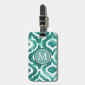 Étiquette À Bagage Aquamarine Motif IV (Devant Vertical)