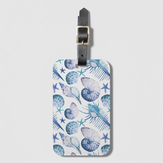 Étiquette À Bagage Aquarelle (Devant Vertical)