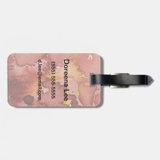 Étiquette À Bagage aquarelle 3 d'arrière - plan (Dos horizontal)
