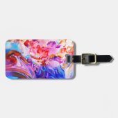 Étiquette À Bagage Aquarelle Abstraite couleur brosse Art (Devant horizontal)