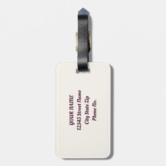 Étiquette À Bagage Aquarelle Abstraite couleur brosse Art (Dos Vertical)