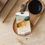 Étiquette À Bagage Aquarelle Abstraite ton de la Terre personnalisée<br><div class="desc">Il s'agit d'une étiquette de bagage personnalisée avec un arrière - plan d'aquarelle de couleur terre. // Pour les articles correspondants, veuillez visiter la collection "ACCESSOIRES DE VOYAGE" dans le magasin By Nicole Designs Zazzle. * Si vous aimez ce design mais ne le voyez pas disponible pour quelque chose que...</div>
