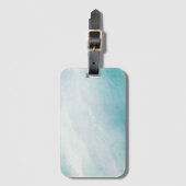 Étiquette À Bagage Aquarelle bleue (Devant Vertical)