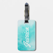 Étiquette À Bagage Aquarelle Bleue Terre Ho ! Cruiser Ancre de la Mar (Dos Vertical)