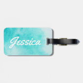 Étiquette À Bagage Aquarelle Bleue Terre Ho ! Cruiser Ancre de la Mar (Dos horizontal)