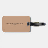 Étiquette À Bagage Aquarelle Boho Abstrait -Nom- Balise de bagage (Dos horizontal)