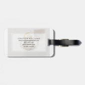 Étiquette À Bagage Aquarelle Couronne de lune (Dos horizontal)