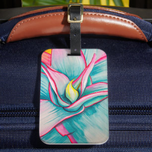 Étiquette À Bagage Aquarelle d'agave succulent art