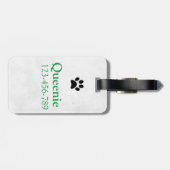 Étiquette À Bagage Aquarelle de chien yorkshire terrier | (Dos horizontal)