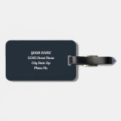 Étiquette À Bagage Aquarelle de feuillage tropical Paradis (Dos horizontal)