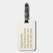 Étiquette À Bagage Aquarelle de fruits de papaye (Dos Vertical)