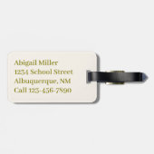 Étiquette À Bagage Aquarelle de fruits de papaye (Dos horizontal)